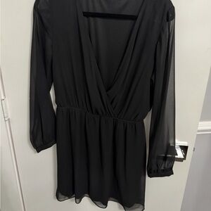 Express Black Long Sleeve Dress